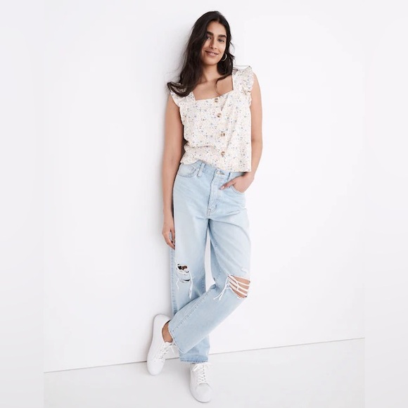 Madewell Denim - Madewell DadJean Busted Knees with Rigid Button Fly